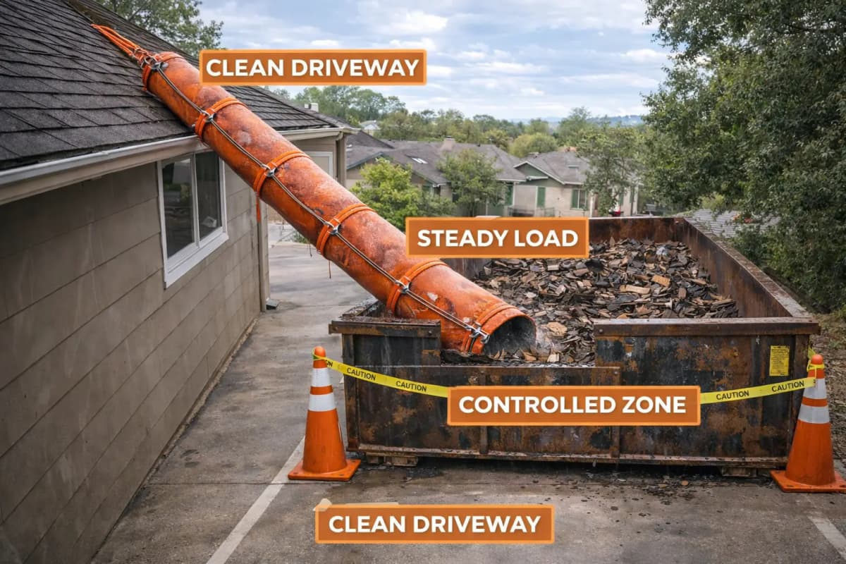 debris chute for contractor startups vs established firms