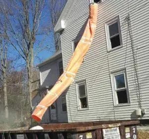 debris chute setup for family renovations connecticut