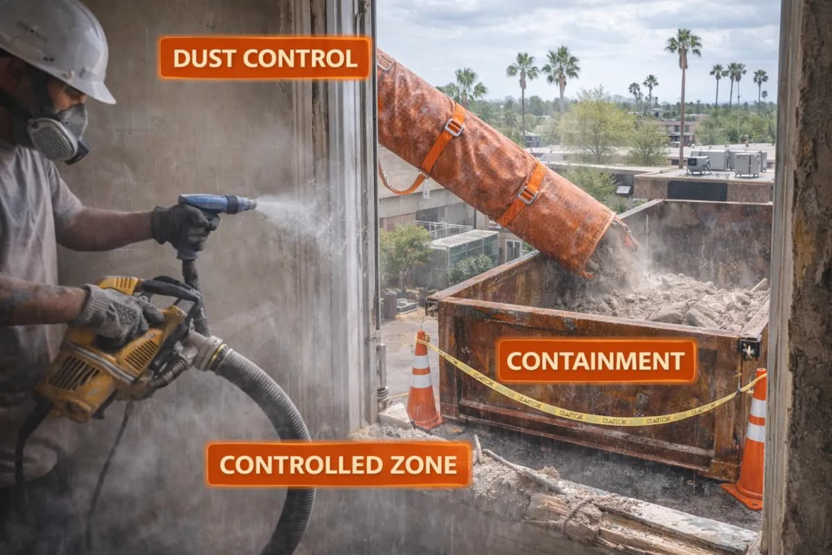 debris chute rental cost estimate providence ri contractors