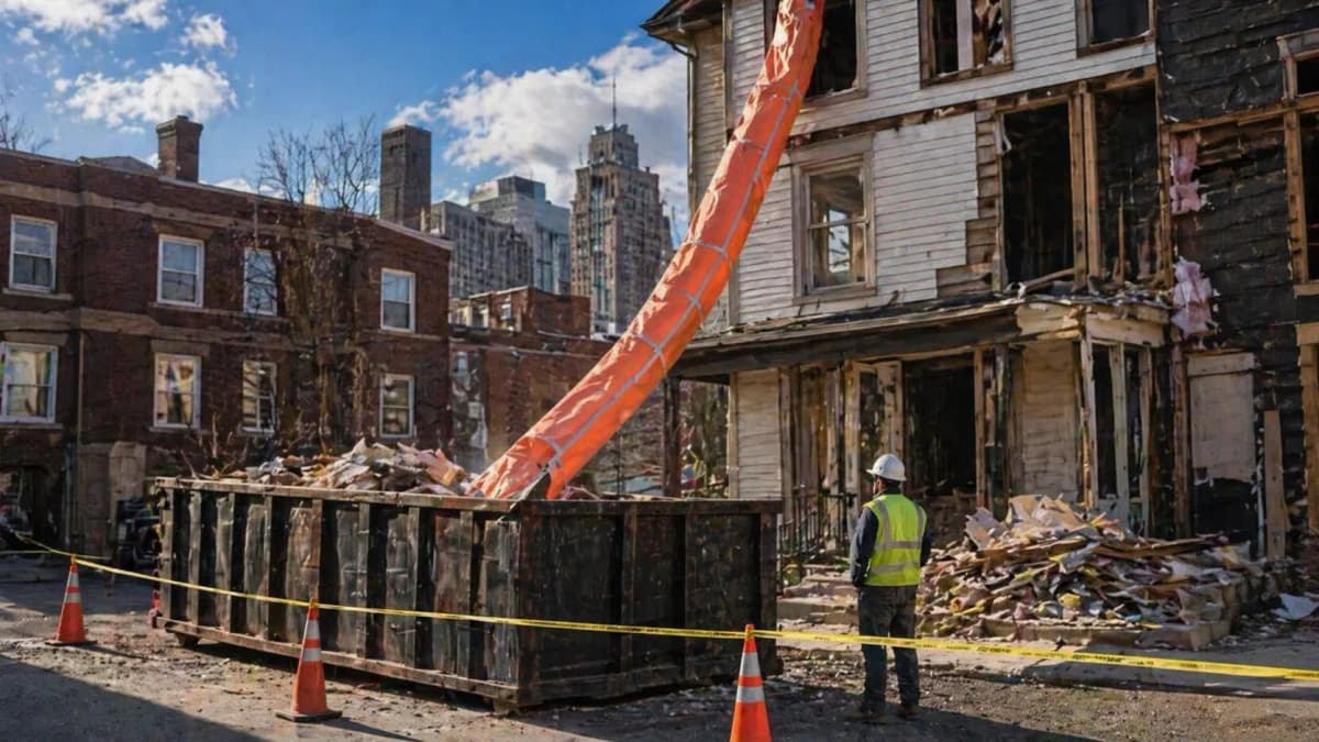 debris chute for senior-friendly renovation neighborhoods
